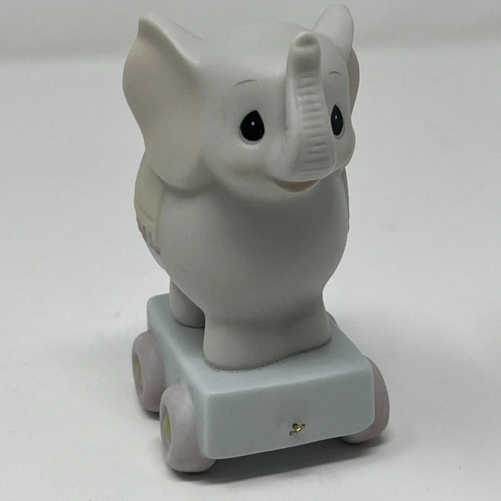 PRECIOUS MOMENTS Age 4 Enesco Birthday Train Elephant Figurine #15970 NO BOX